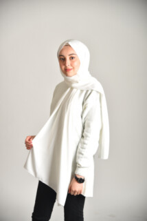 Medine ipegi Shawl - Châle soie de médine Couleur Crème De Noix De Coco - Hijab
