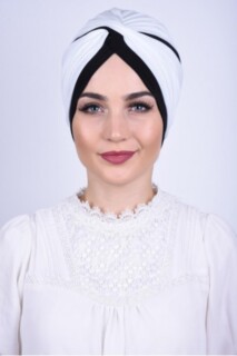 Bonnet Vera Bicolore Blanc - 