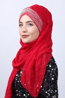 Stone Bonnet Design Châle Rouge - 