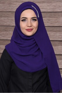 Elegant Stone Shawl - Châle Pierre Élégant Violet - Hijab