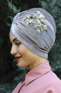 Velours Paillettes Vera Bonnet Vison - 