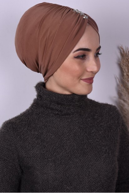 بونيه مطوي حجر تان - 
