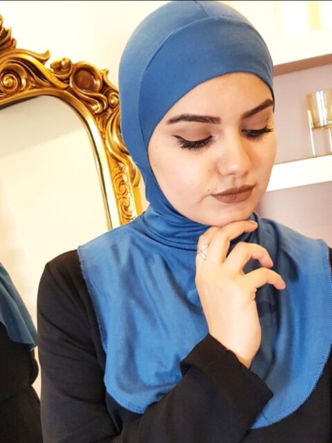 Cagoule Simple - Bleu indigo |code: 3021-07 - Hijab