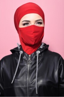 Masked Sport Hijab Red