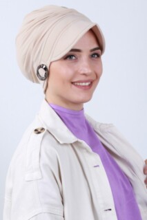 Buckled Hat Bonnet Beige - 100285178 - 