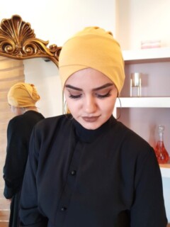 1-Band Open - moutarde |code: 3022-25 - petite fille - moutarde |code: 3022-25 - Hijab