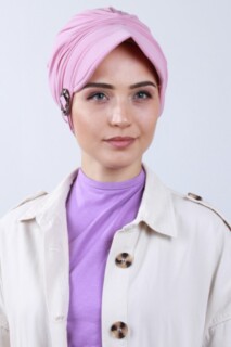 Buckled Hat Bonnet Powder Pink - 100285193 - 