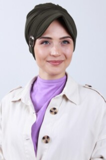 قبعة ملتوية بونيه كاكي - 