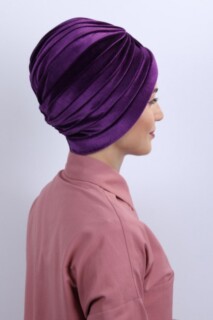 Velvet Nevru Bonnet Purple