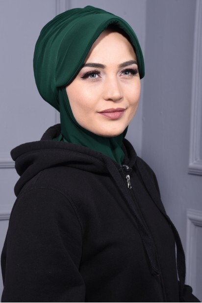 Sports Hat Scarf Emerald Green - 100285648 - 