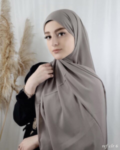 Crepe Shawl - Crepe shawl Woody Gray - - Crepe shawl Woody Gray 100318072 - Hijab