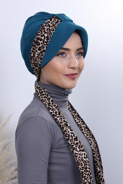 Scarf Hat Cap Petrol Blue - 100284993 - 