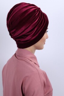 Velvet Nevru Bonnet Claret Red - 100283090 - 