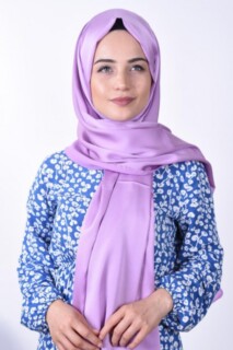 Dubai Silk Shawl - Châle Dubai Soie Gaufré Violet - Hijab