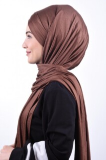 Combed Cotton 3-Striped Shawl Brown - 100285210 - 