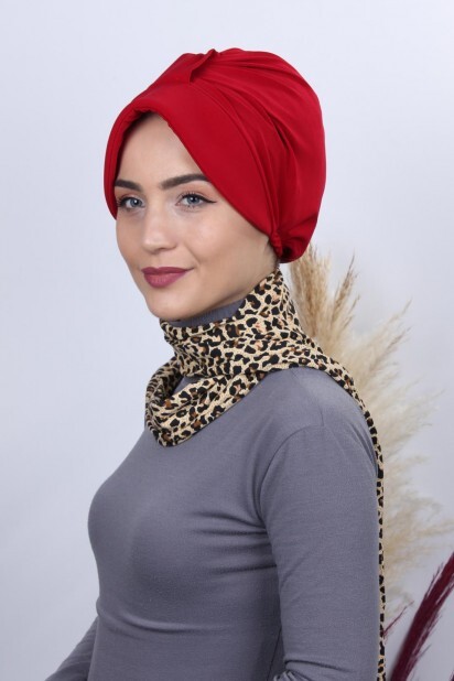 Scarf Hat Bonnet Red - 100284997 - 