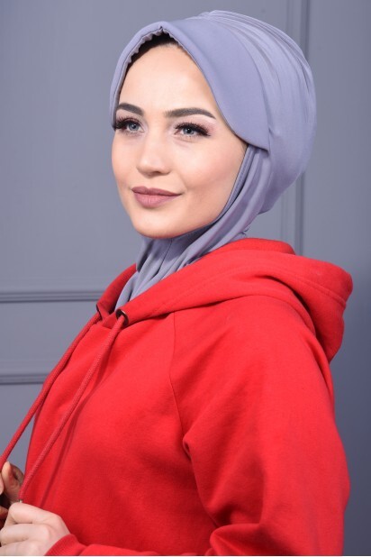 Sports Hat Scarf Gray