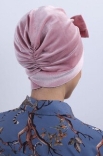 Velours Noeud Os Rose Poudré - 