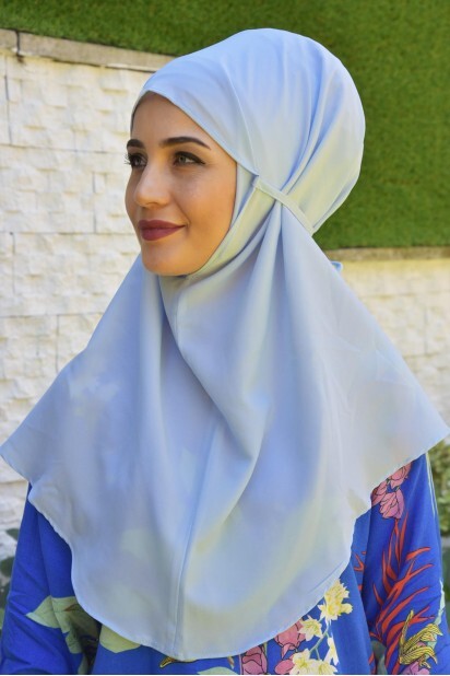 Hijab à nouer Nowa Bleu bébé - 