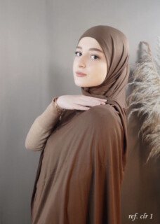 Cotton Shawl - Jersey Premium - Hot chocolate 100318173 - Hijab