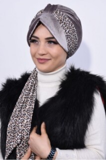 Velvet Scarf Hat Bonnet Mink - 100283112 - 