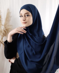 Crepe Shawl - Crepe shawl Sapphire - - Crepe shawl Sapphire 100318075 - Hijab