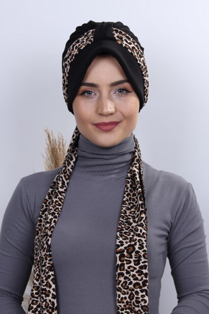 Scarf Hat Bonnet Black - 100284995 - 