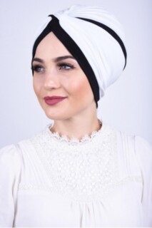 Bonnet Vera Bicolore Blanc - 