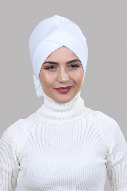 Double-Sided Bonnet White with Bow - 100285278 - 