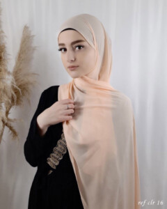 Crepe Shawl - شال كريب جلد الخوخ - - شال كريب جلد الخوخ - Hijab