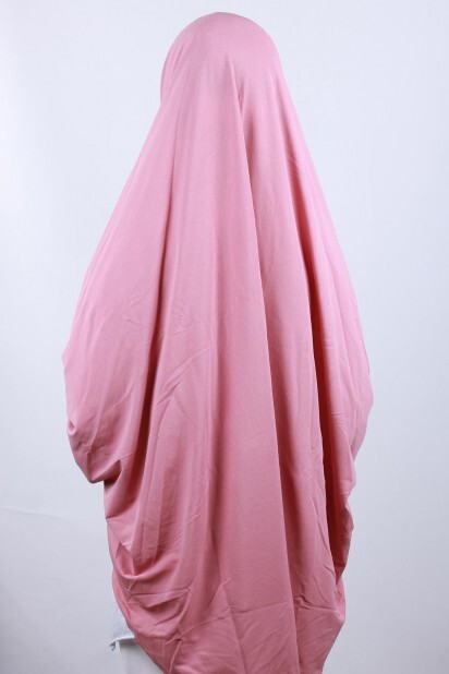 5XL Veiled Hijab Powder Pink - 100285106 - 
