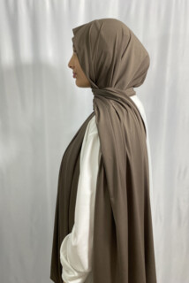 Shawl - ساندي بريميوم 2 متر بني - Hijab