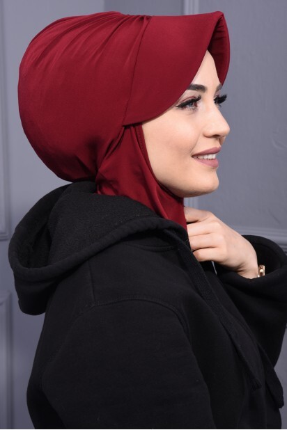 Sports Hat Scarf Claret Red - 100285631 - 