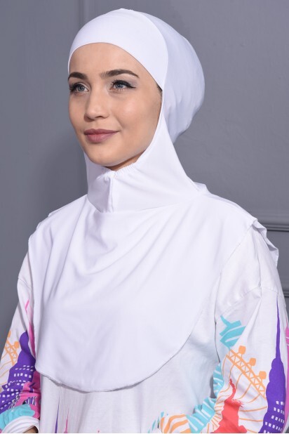 Col Hijab Blanc - 