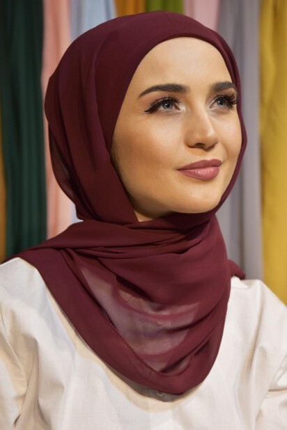 Ready Made Practical Bonnet Shawl Claret Red - 100285524 - 