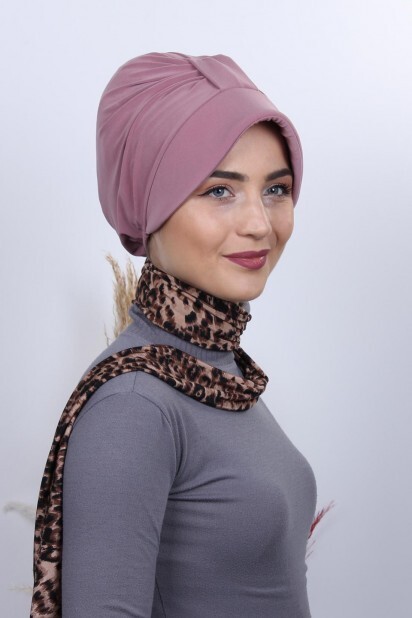 Scarf Hat Bonnet Dried Rose - 100284996 - 