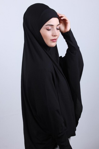 5XL Veiled Hijab Black - 100285107 - 