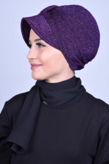 Silvery Hat Bonnet Purple