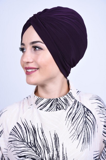 Knot style - بونيه فيرا الخارجي أرجواني - Hijab