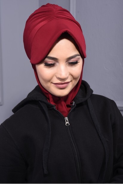 Sports Hat Scarf Claret Red - 100285631 - 