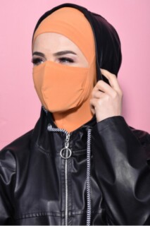 Hijab Sport Masqué Jaune Moutarde - 