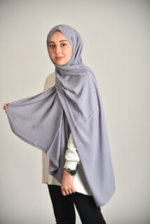 Medine ipegi Shawl - Châle soie de médine gris foncé - Hijab