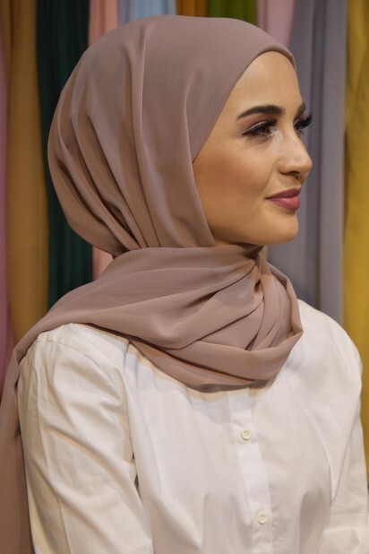 Ready Made Practical Bonnet Shawl Light Mink - 100285520 - 