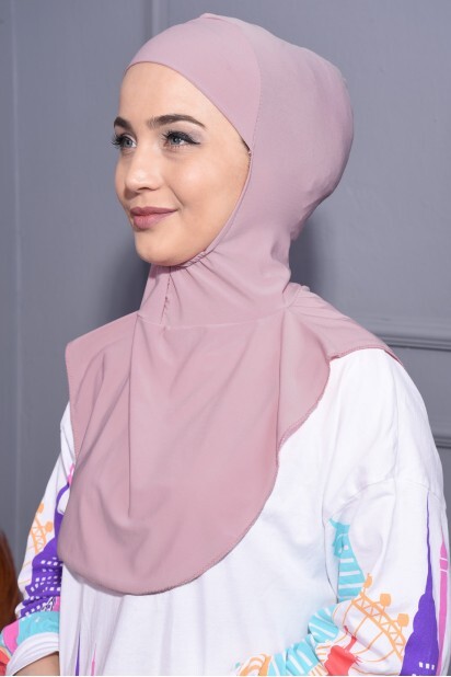 Col Hijab Rose Poudré - 