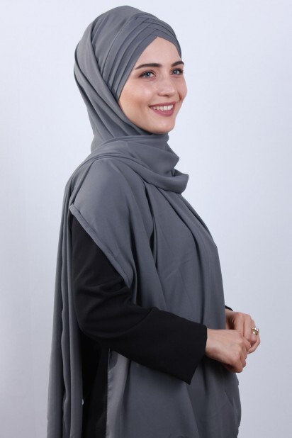 4 Draped Hijab Shawl Smoked