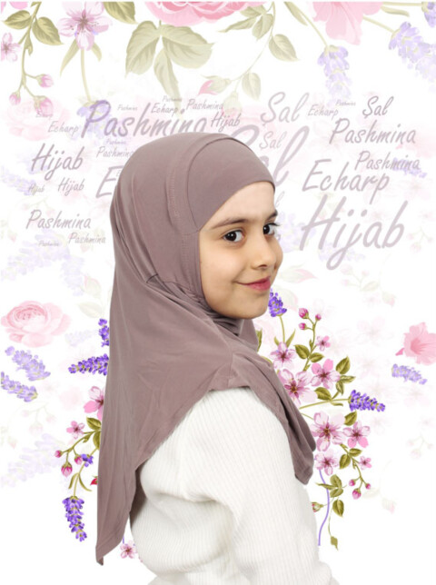 Girls Hijab - Gris - Code : 78-10 - Hijab