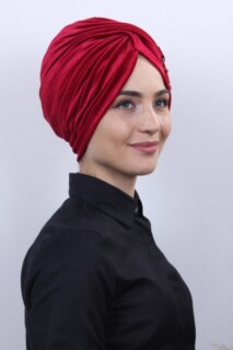 Velvet Guipure Vera Bonnet Red - 100283056 - 