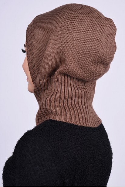 Knitted Wool Beret Caramel - 100284904 - 