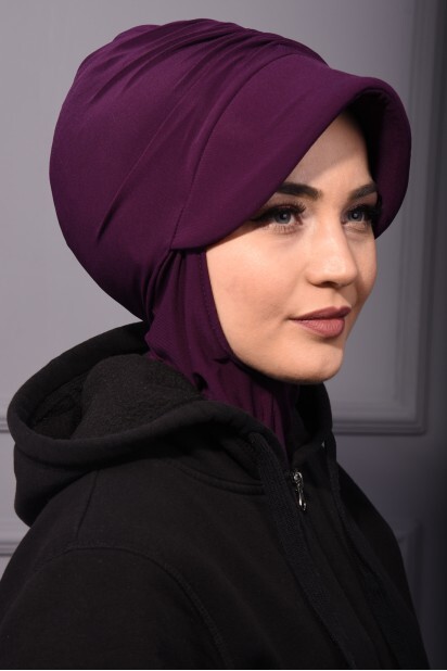 Sports Hat Scarf Plum - 100285643 - 