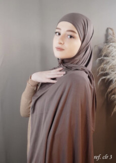 Cotton Shawl - Jersey premium - Taupe - Hijab